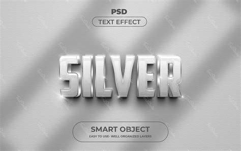 silver text|Metallic 3D Text .